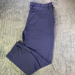 01.ALGO‎ Performance Pants Men's 38/30 Navy Nylon Spandex Stretch Casual